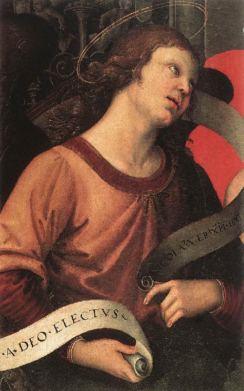 RAFFAELLO Sanzio Angel (fragment of the Baronci Altarpiece) dg China oil painting art